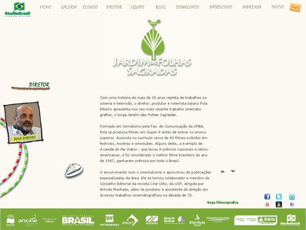 Website Jardim das Folhas Sagradas - Fausto Junior